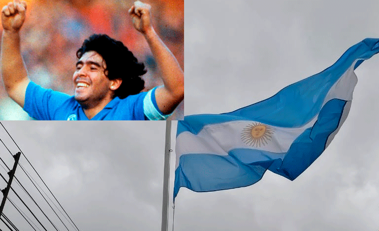 Embajada Argentina en Honduras coloca su bandera a media asta por muerte de Maradona (Video)