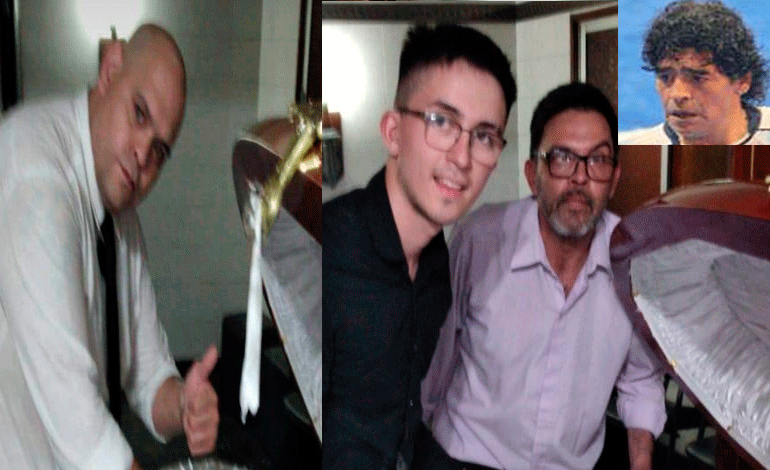 Repudio contra personaje que publicó una foto junto a los restos de Maradona