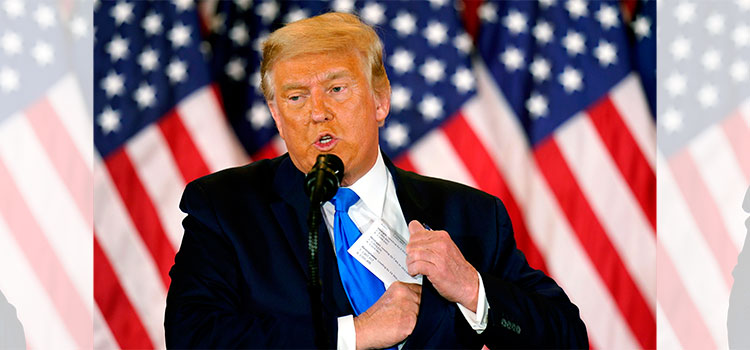 Trump, un presidente sin agenda obsesionado en Twitter con el "fraude"