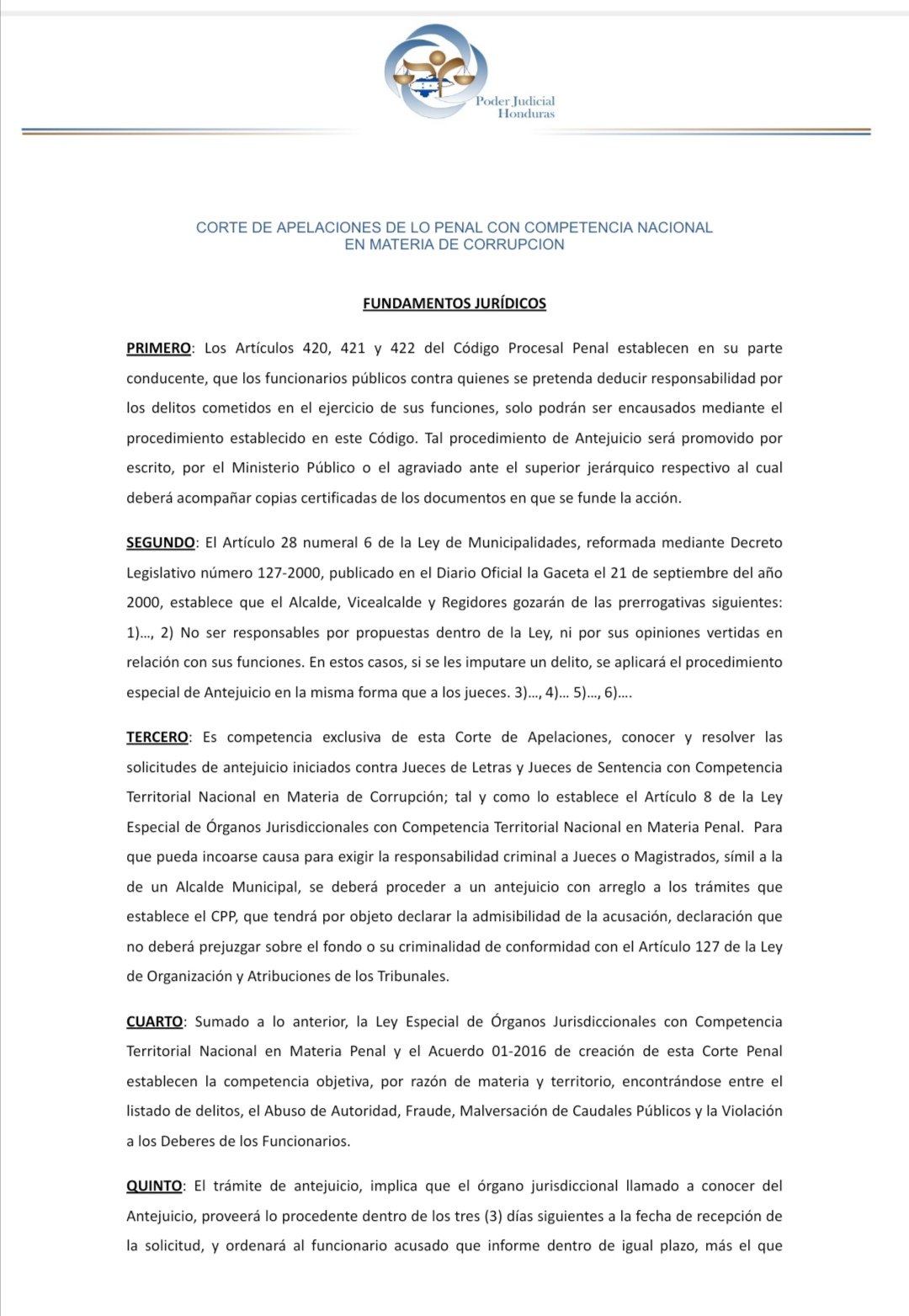 Admiten solicitud de antejuicio contra el alcalde Nasry Asfura y regidora