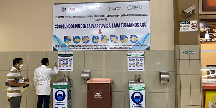 Salud junto a USAID instalan 14 estaciones de lavado de manos