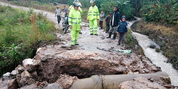Cincuenta familias afectadas y cortes hacia aldeas de Siguatepeque