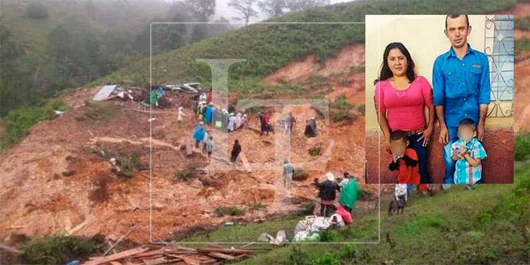 Cuatro miembros de una familia mueren soterrados en Ocotepeque
