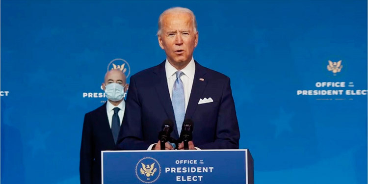 Biden dice que estadounidenses "no aceptarán" que no se respeten los resultados electorales