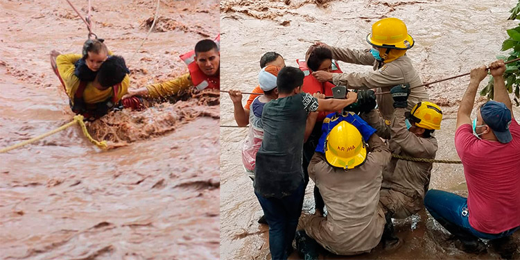 Bomberos siguen salvando vidas durante emergencia por Eta (Video)
