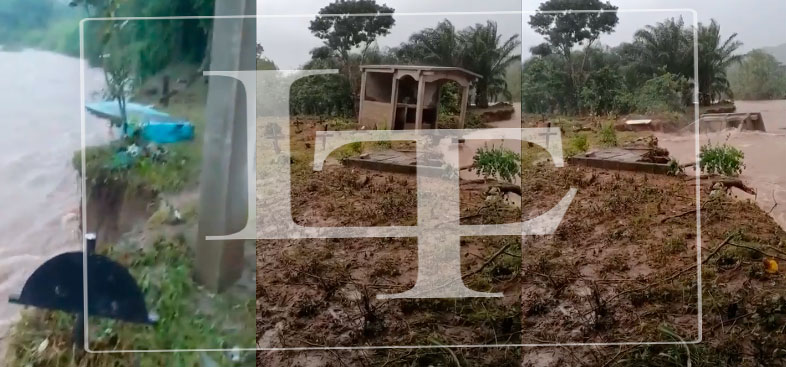 Cadáveres salen flotando de cementerio por inundaciones en Colón (Video)