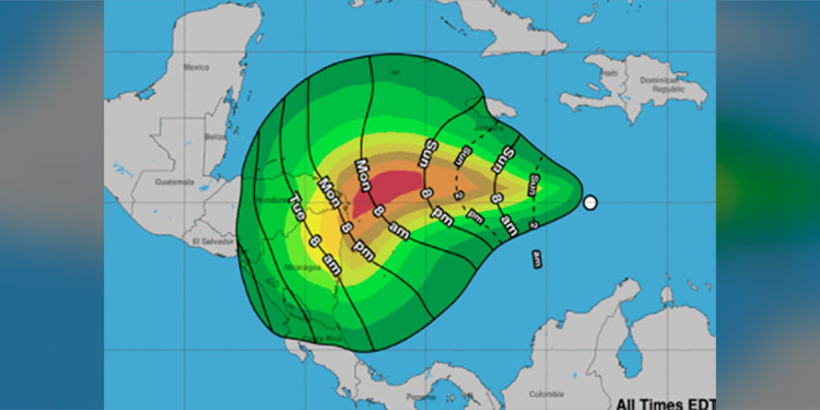 Tormenta tropical ‘Eta’ en el Atlántico podría afectar a Honduras el lunes