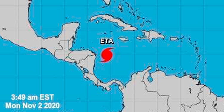 Tormenta tropical ‘Eta’ se convierte en huracán categoría 1