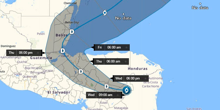 Ojo de Eta convertido en tormenta tropical llega a Honduras