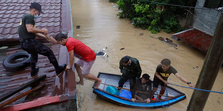Tifón deja daños e inundaciones en el noreste de Filipinas