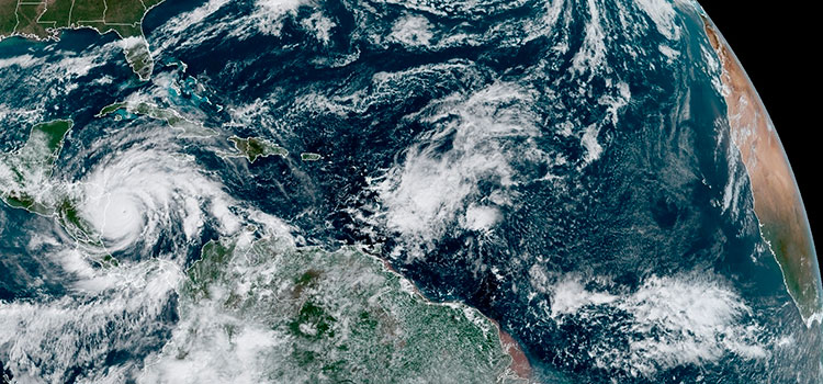 Las paredes del ojo del huracán Iota de categoría 5, golpean Nicaragua
