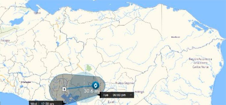 Tormenta tropical Iota se acerca a Tegucigalpa