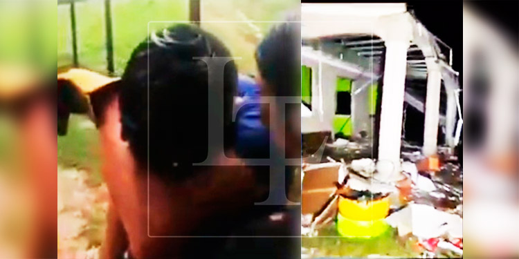 El desgarrador llanto de un joven al ver su casa derrumbarse en Omoa, Cortés (Video)