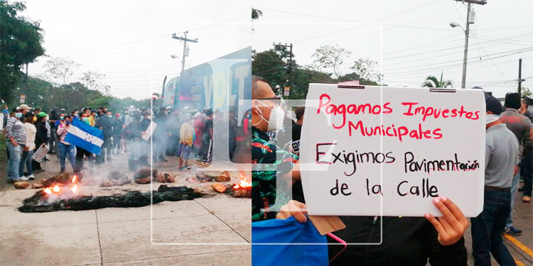 Pobladores de seis colonias realizan protesta en la salida al sur