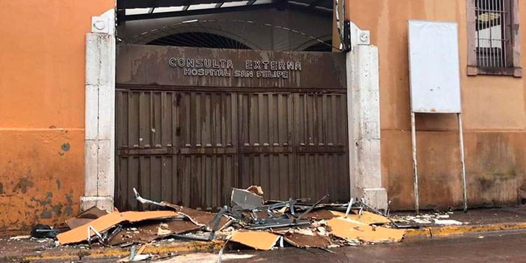 Daños en el Hospital San Felipe por lluvias
