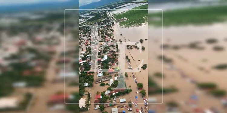 Imágenes aéreas de las inundaciones en el Valle de Sula