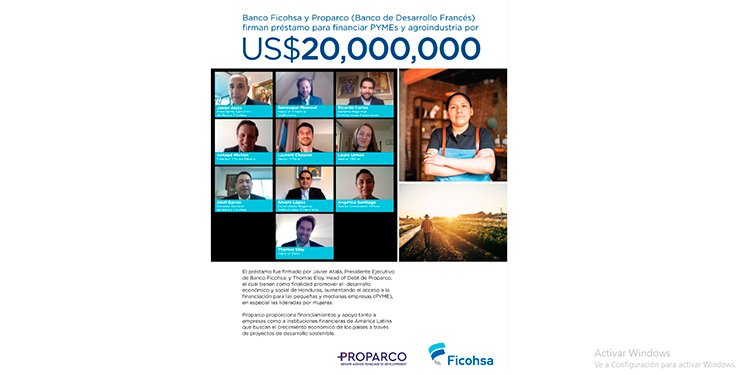 Banco Ficohsa y Proparco (Banco de Desarrollo Francés) firman préstamo por US$ 20millones