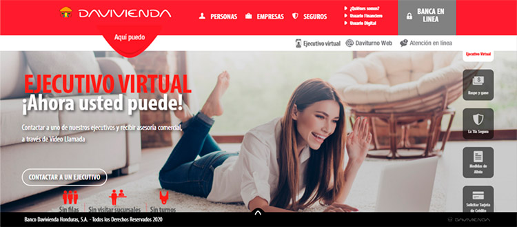 Davivienda innovador servicio de "Ejecutivo virtual"