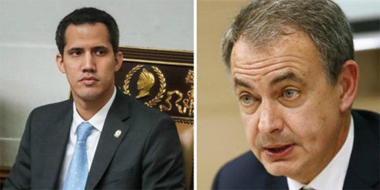 Guaidó acusa a Zapatero de "cómplice de la violación a DD.HH." en Venezuela