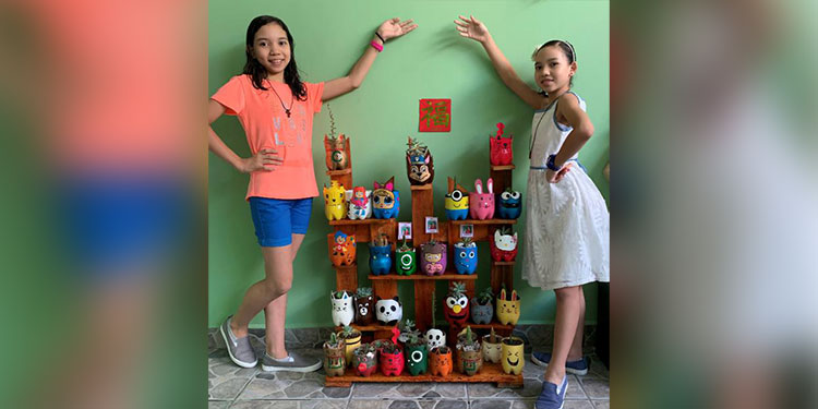 Dos “hermanitas” crean empresa de maceteras con arte