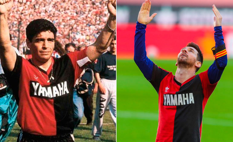 Messi amonestado y multado por quitarse camiseta en homenaje Maradona
