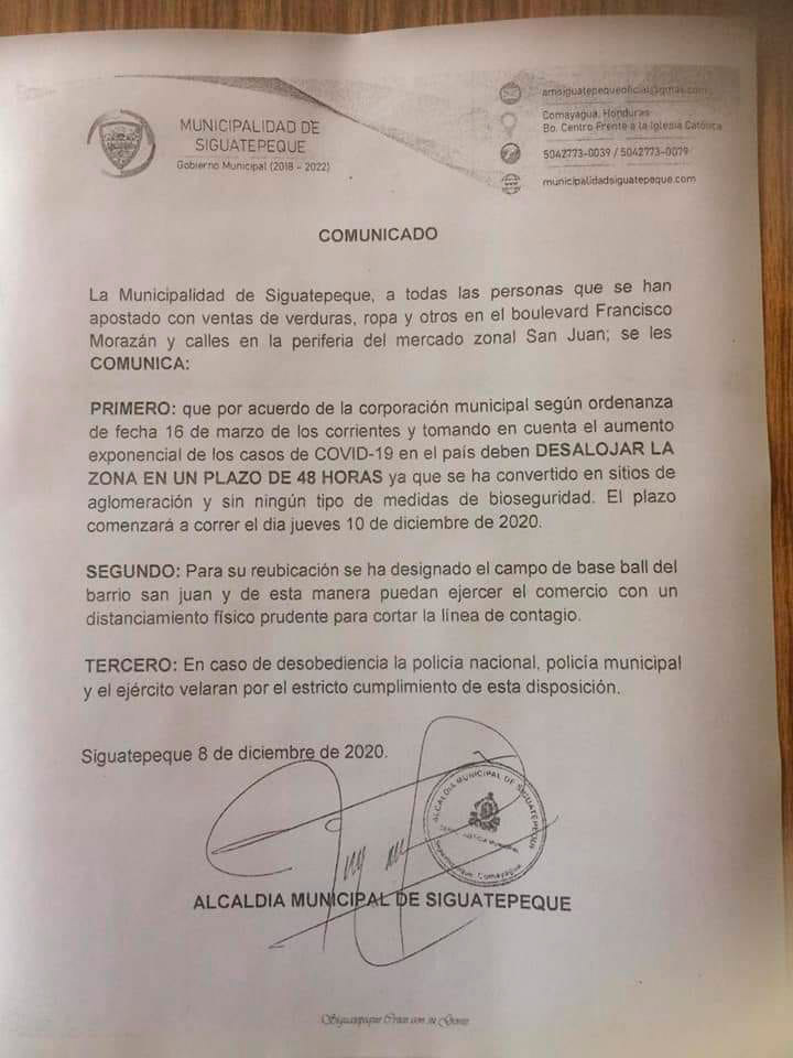 Vendedores ambulantes emplazado a desalojar bulevar y las calles
