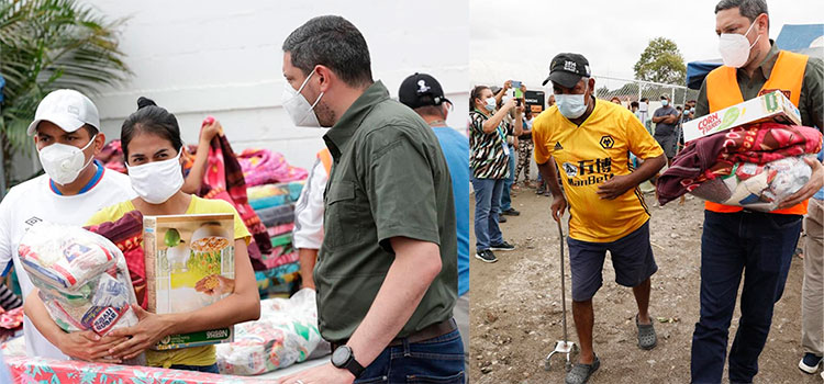 Unas 40 familias reciben asistencia humanitaria en San Pedro Sula