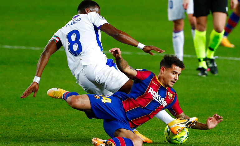 Barcelona despide el 2020 con empate ante el Eibar
