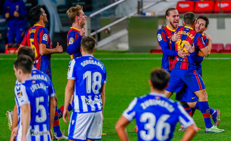 Barcelona sufrió para derrotar a la Real Sociedad