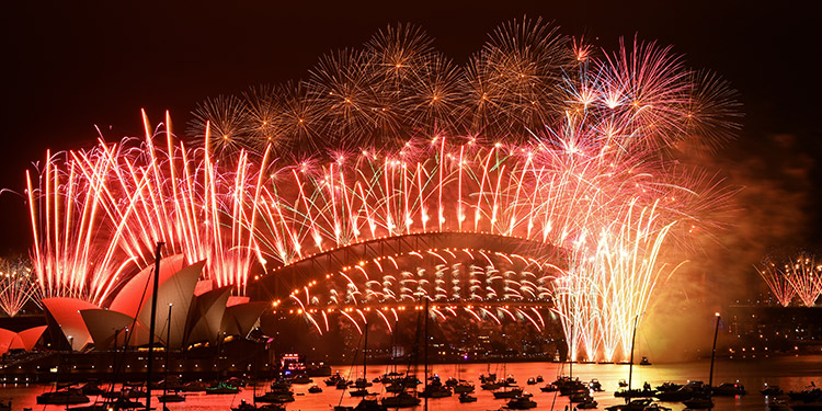 Así reciben el 2021 Nueva Zelanda, Australia, China y Japón