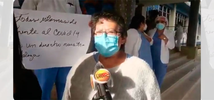 Enfermeras del Hospital Escuela protestan exigiendo permanencia de los contratos
