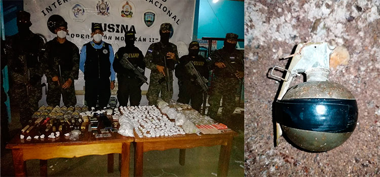 Granada, armas y drogas decomisan en centro penal de La Ceiba