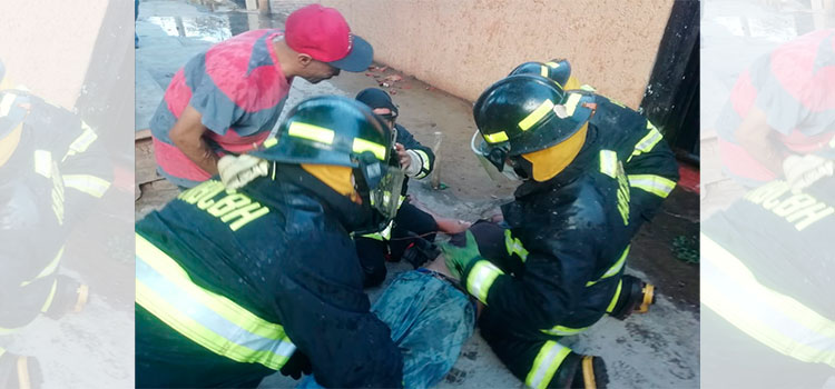 Un hombre resulta con quemaduras tras voraz incendio en colonia Kennedy