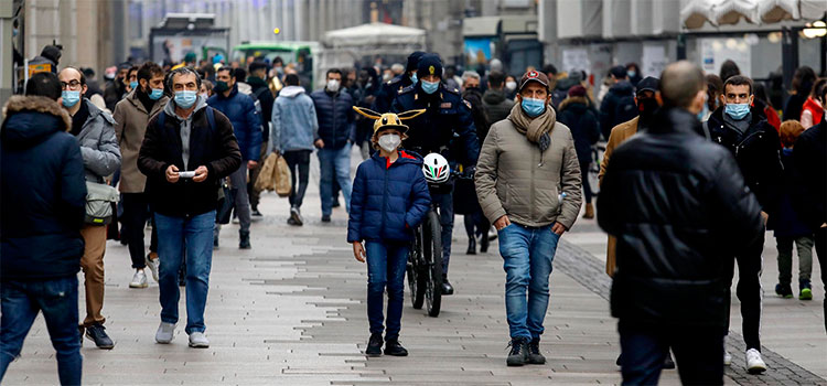 En Italia preocupan variantes del COVID-19 y aglomeraciones en las ciudades