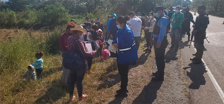 Policía Nacional retorna migrantes que pretendían salir por puntos fronterizos