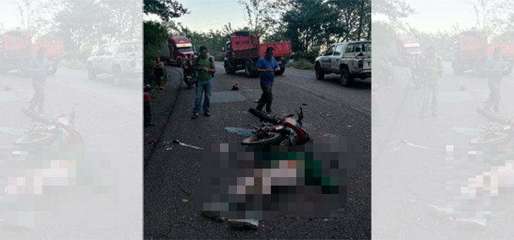 Motociclista muere tras impactar con una volqueta en San Marcos de Colón
