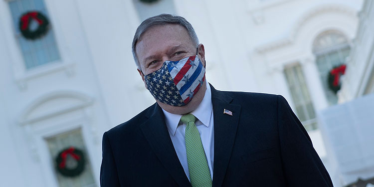 Pompeo, en cuarentena tras contacto con un enfermo de covid-19