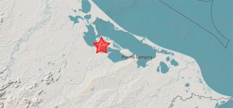 Sismo de 5.5 grados sacude el oeste de Puerto Lempira