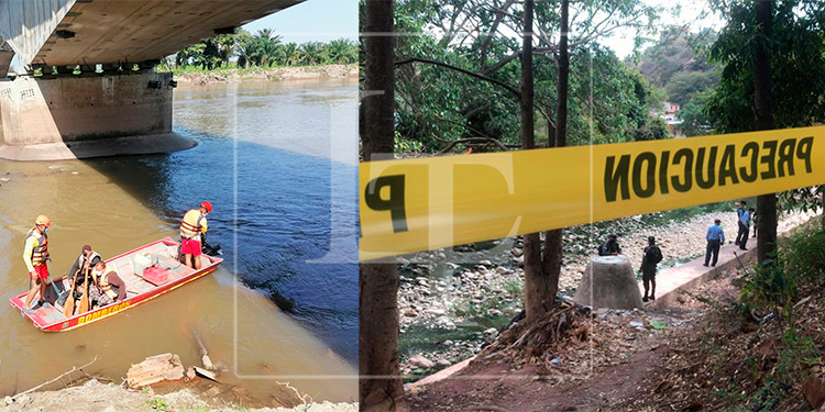 Hallan dos cuerpos flotando en ríos de diferentes sectores de Honduras