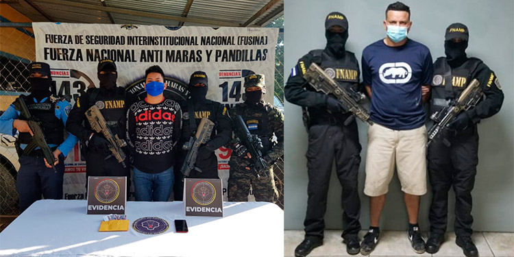 FNAMP captura a tres pandilleros de la 18 en diferentes zonas del país