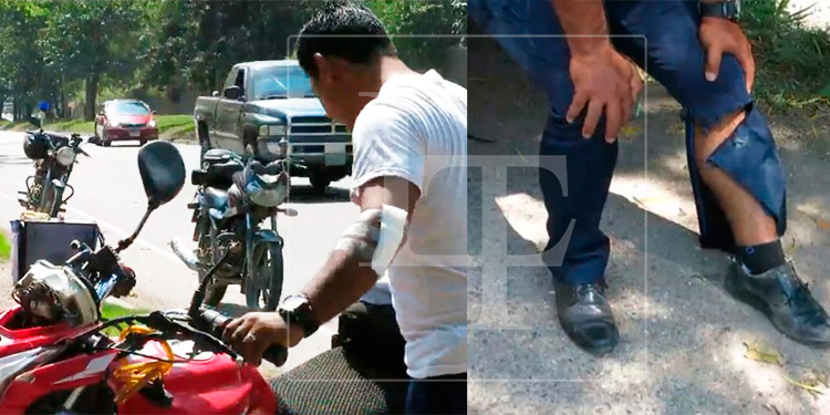 Ciclista se lanza contra motocicleta tras discutir con su pareja en Villanueva, Cortés