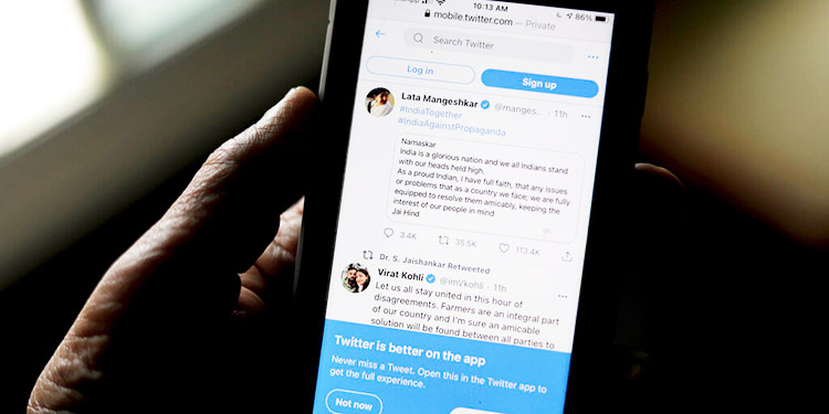 Twitter suspende cuentas en India a petición del gobierno